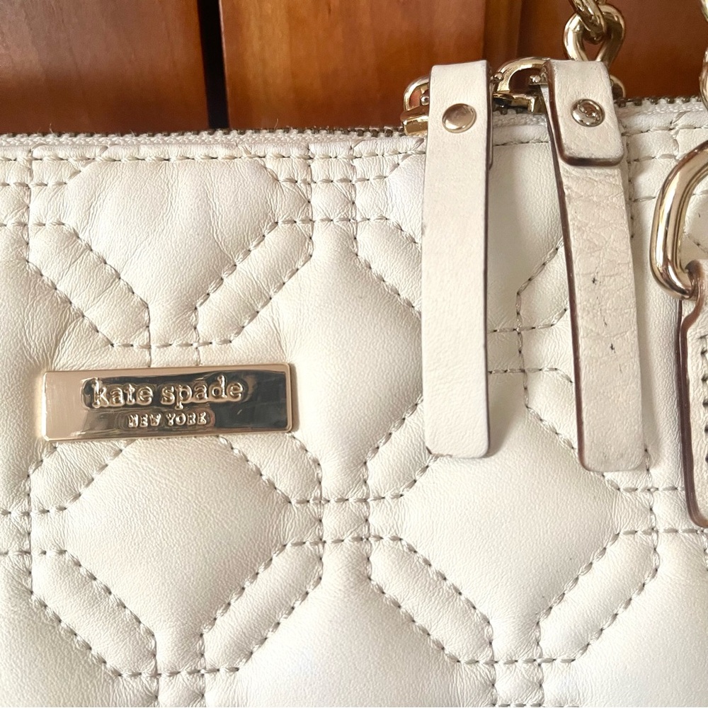 Kate Spade Astor Court Rachelle Quilted Satchel & Shoulder Bag In Creamy White - Picture 5 of 11